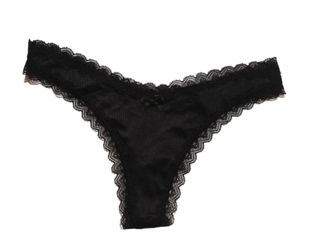 Spitzentanga schwarz