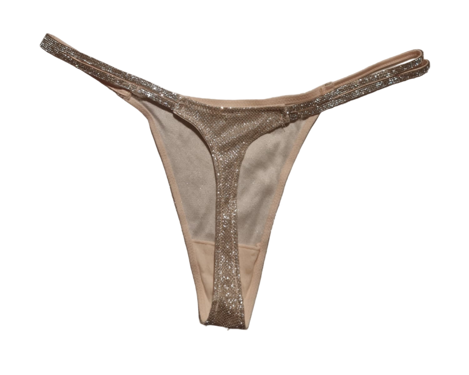 Tanga silber mit Glitzer
