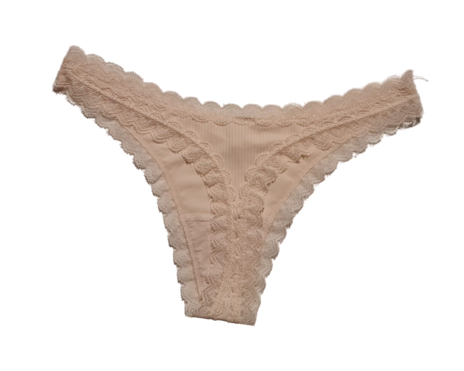Spitzentanga beige