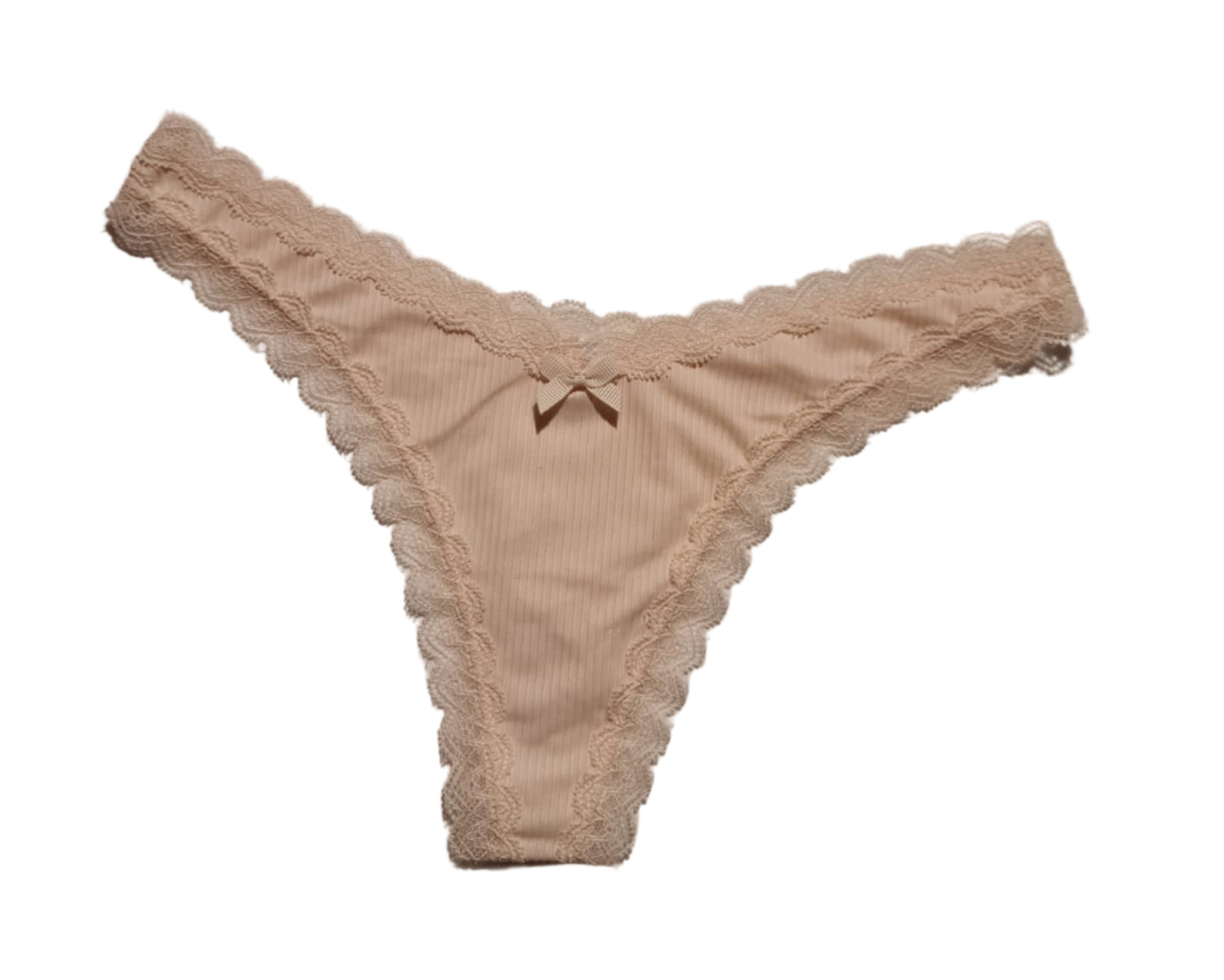 Spitzentanga beige