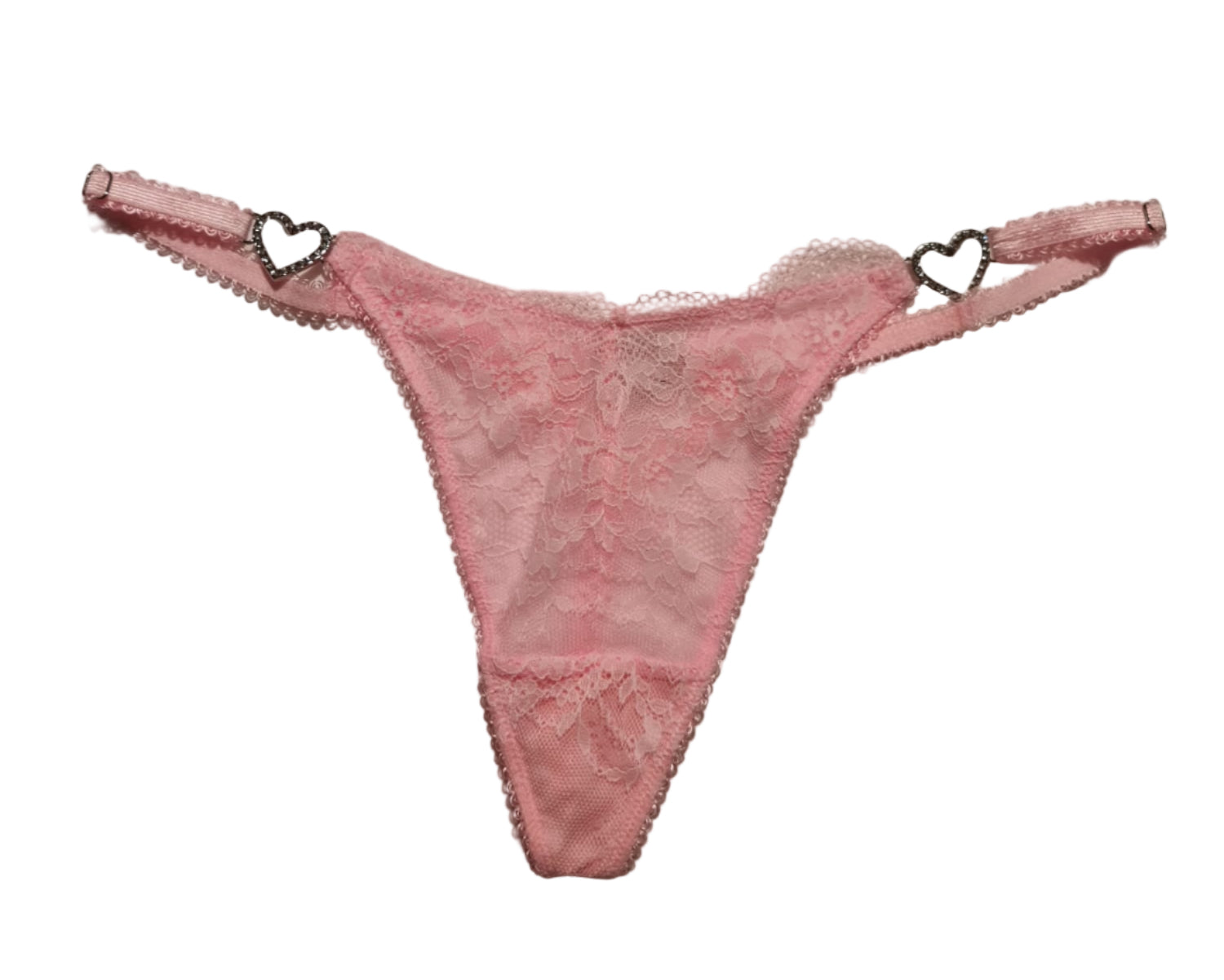 Tanga rosa mit Metall-Herzen