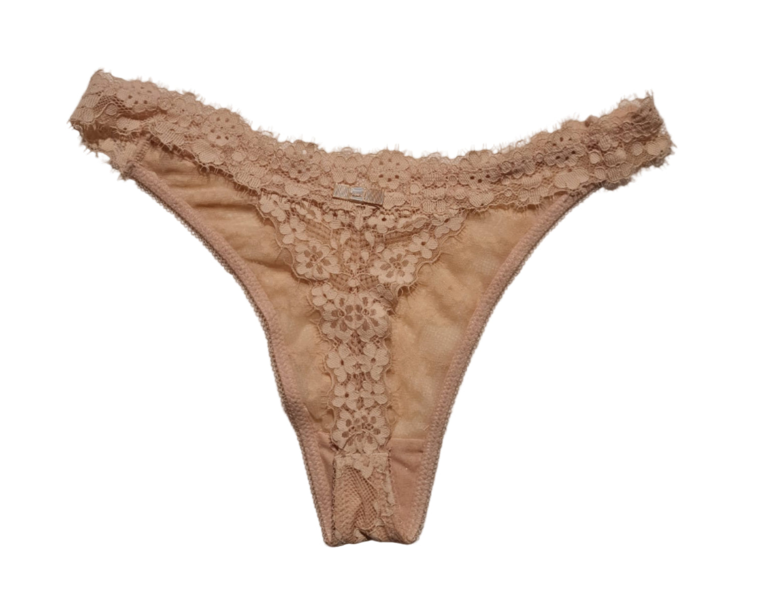 Spitzentanga beige